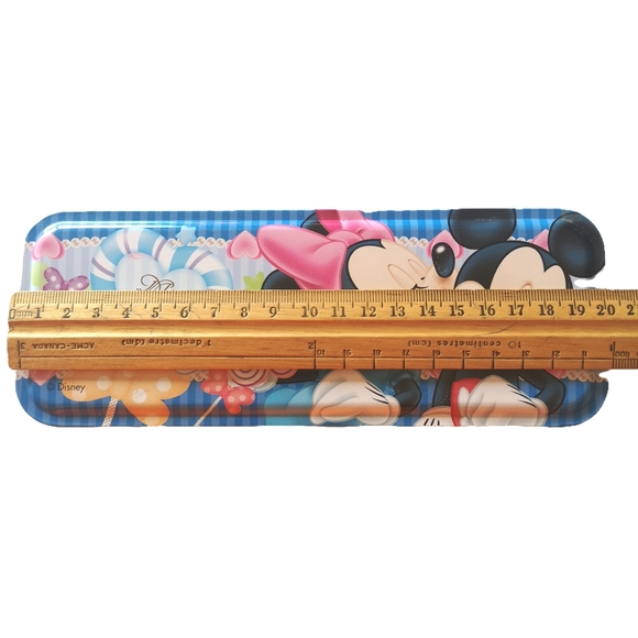 ❤️Disney Mickey & Minnie Pencil Box Metal Tin Case - Picture 4 of 14